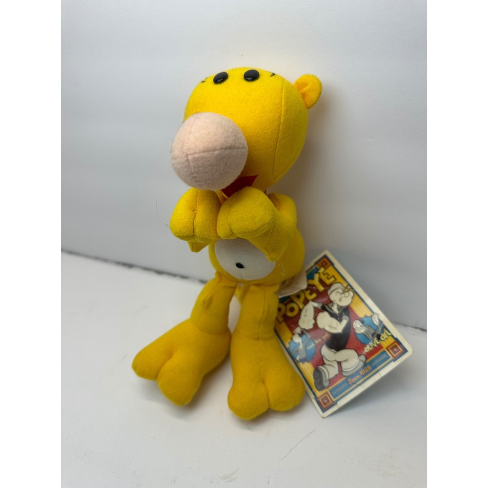 Vintage Popeye Eugene the Jeep Plush Yellow Stuffed Animal Collectible with Tag